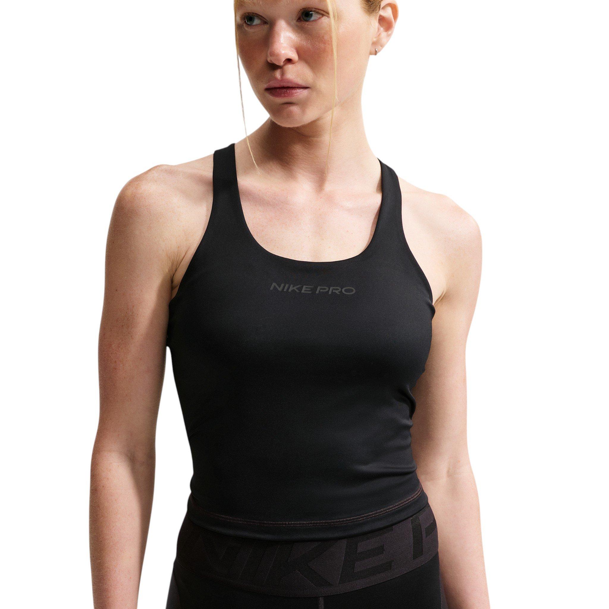 Nike Women's Pro Sculpt Med-Support Padded Sports Bra Tank - Black - BLACK